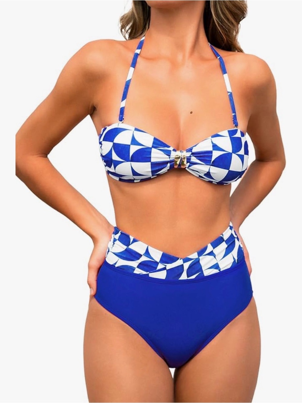 NWOT CUPSHE Women's Bikini Removable Halter Straps